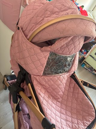 Carro de bebé 2 fases rosa