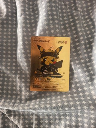 Carta Pokémon Pikachu V Dorada