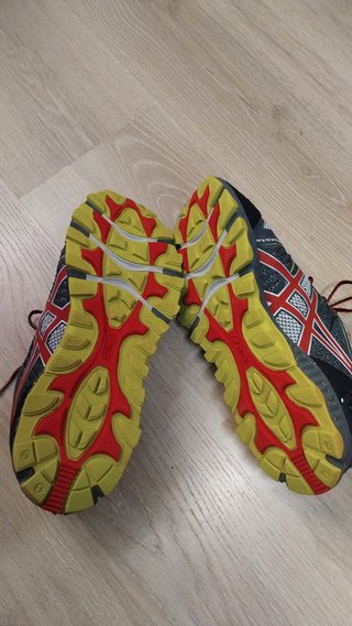 Zapatillas Asics Trail Running Hombre Gris/Rojo