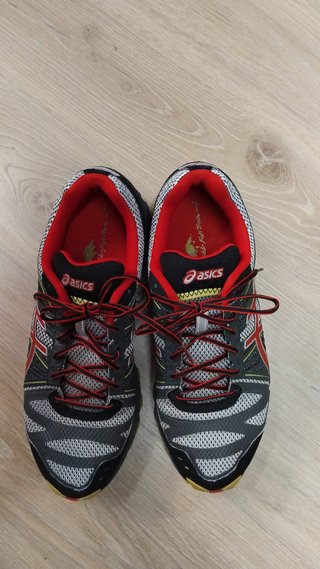 Zapatillas Asics Trail Running Hombre Gris/Rojo