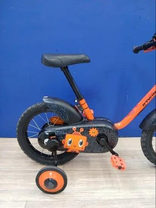 Bicicleta niños 14 pulgadas Btwin 500 Robot naranja  3-4,5