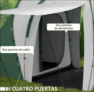 Tienda de campaña 6 personas 555x255x180 cm
