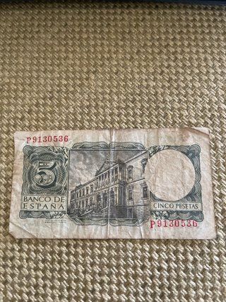 3 Billetes 5 Pesetas España 1951-1954