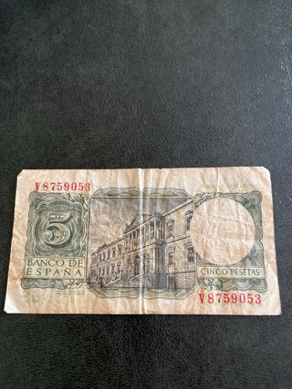 3 Billetes 5 Pesetas España 1951-1954