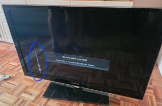 Televisor led con fallo en pantalla