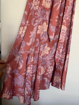 Vestido satinado estampado floral