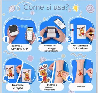 Stampante Tatuaggi per Bambini, Tatuaggi Temporane