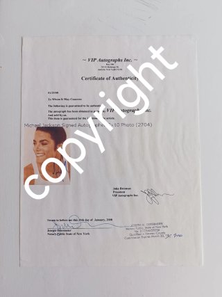 Scansione mio Autografo vero di Michael Jackson