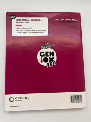 Literatura Universal 1º Bachillerato. Libro del...