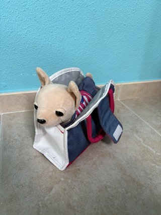 Peluche Chihuahua con Ropa y Bolso