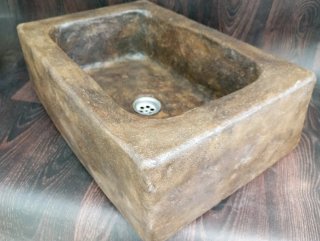 Lavabo rústico cemento 48x33x15cm