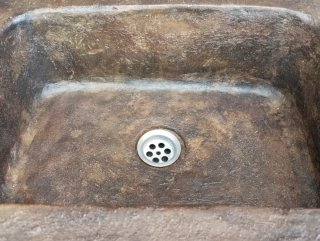 Lavabo rústico cemento 48x33x15cm
