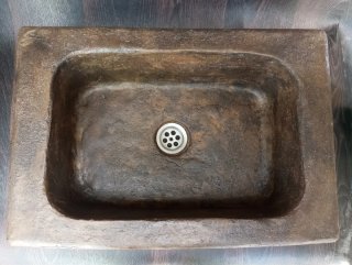 Lavabo rústico cemento 48x33x15cm