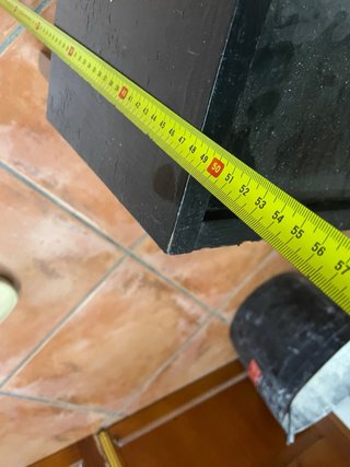 Mesita de noche madera y cristal