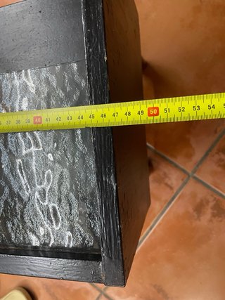 Mesita de noche madera y cristal