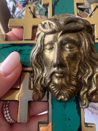 Cruz de Jerusalén de Bronce