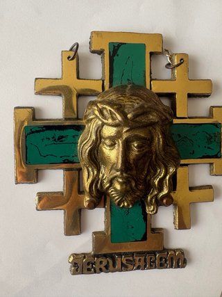 Cruz de Jerusalén de Bronce