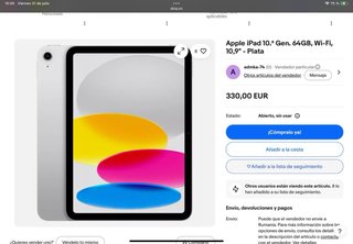 iPad 10ª Gen Plata 64 GB