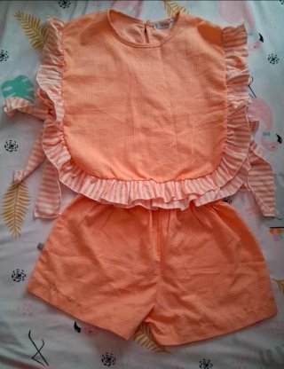 Conjunto Calamaro Talla 10 Naranja