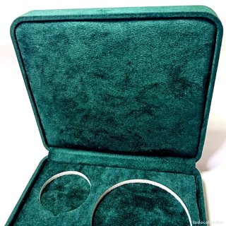 Estuche monedas plata años 90 nuevo