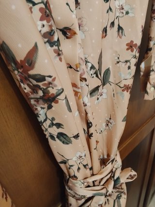 Vestido kimono rosa salmon