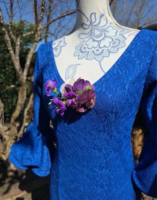 Traje Flamenca azul eléctrico