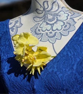 Traje Flamenca azul eléctrico