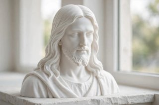 Mezzo busto Gesù PLA 20 cm