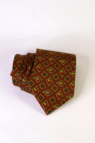 Cravatta Seta Rosi Micro Fantasia • Corbata Seda