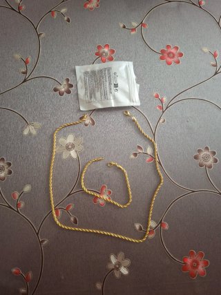 Collana bracciale 24 k oro placcata