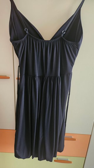 Abito nero a palloncino + coprispalle Blue Sand