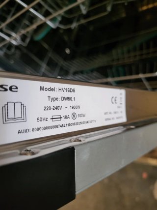 Lavavajillas Hisense HV16D5 Integración