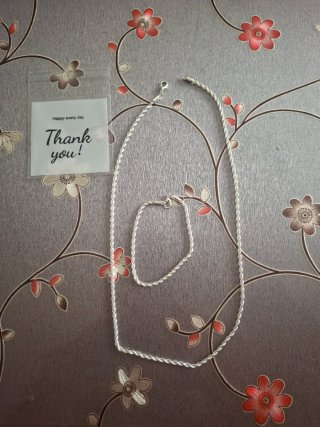 Collana e bracciale  placcata argento 925
