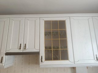 Muebles de cocina de madera blanca