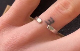 Anillo bañado en plata 925 ajustable
