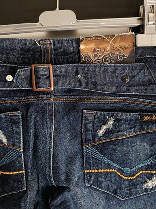 Calças de Ganga Cintura Baixa Bootcut