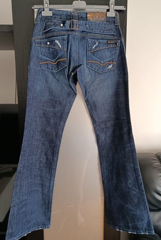 Calças de Ganga Cintura Baixa Bootcut