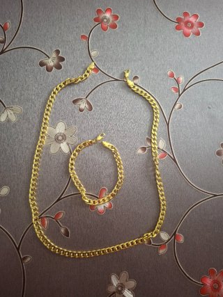 Collana e bracciale placcato 18k