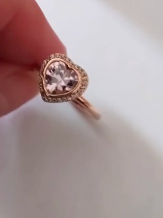 Anillo Pandora Corazón Rosa Oro
