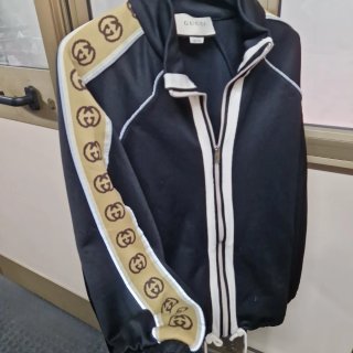 Felpa Gucci zip nera e oro