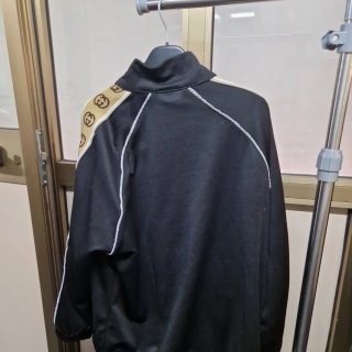 Felpa Gucci zip nera e oro