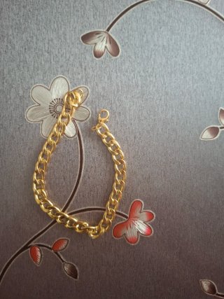 Set collana e bracciale acciaio dorato