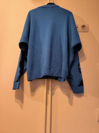 Jersey BoohooMAN azul estampado cara M