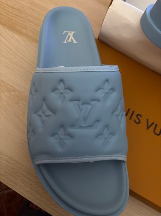Chanclas Louis Vuitton Azules