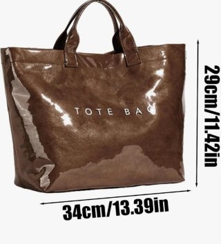 Bolso Tote Bag Negro y Plateado
