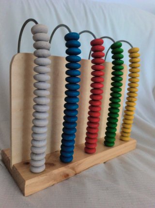 Ábaco de madera para niños
