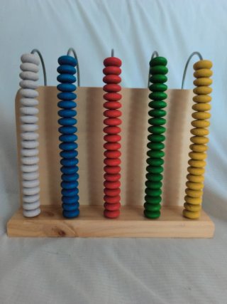 Ábaco de madera para niños