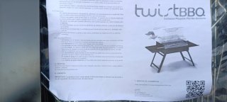 Parrilla Portátil Twist BBQ Plegable nunca usada