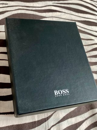 Cinturón Boss Hugo Boss Plata y Negro
