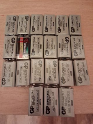 Lote 21 Pilas GP Supercell 16045 6F22 9V